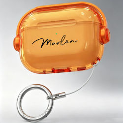 Funda de TPU Suave para Auriculares con Nombre Personalizado y Estampado UV Compatible con Airpods 1 2 3 4 5 Pro Pro2 Pro3