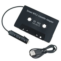 Adaptador de casete Bluetooth DC5V BT5.1, cinta de casete inalámbrica Universal a adaptador auxiliar para coches, camiones con reproductor de casetes