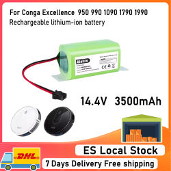 Para baterías de robot aspirador CECOTEC CONGA 950, 990, 999, 1190, 1091, 1099, 1790, 5290, 14.4V 3500mAh
