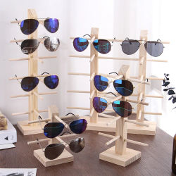 Estante de exhibición de gafas de sol de madera multicapa, soporte de exhibición para gafas, soporte de joyería para múltiples pares, escaparate de gafas WF