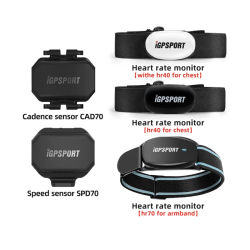 IGPSPORT CAD70 SPD70 Sensor de velocidad modo Dual soporte bicicleta Cadencia HR40 HR70 Monitor de ritmo cardíaco para Garmin BSC100S BSC200 BSC300