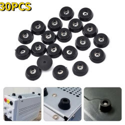 Almohadilla cónica de goma para altavoz, soporte de acero inoxidable, amortiguador, antideslizante, para muebles, sillas y mesas, 30 piezas