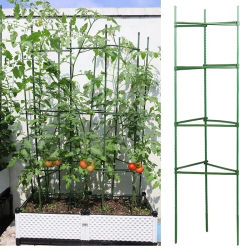 Estaca de soporte para plantas de jardín, estante de vid trepadora, brazos, jaula expandible, conectores de Marco en maceta, 12 piezas