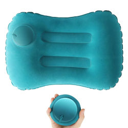 Almohada inflable cómoda y portátil, almohada para acampar, almohada para piscina, almohada de coche ultrasuave para soporte Lumbar y cuello