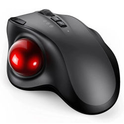 Trackball-ratón inalámbrico recargable, periférico ergonómico con Bluetooth 2,4G, USB, para ordenador, PC, Android, Windows 3, DPI ajustable