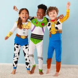 Conjuntos de Pijamas de Toy Story Woody Buzz Lightyear para niños, ropa de regalo para bebés y niños, Pijamas de dibujos animados, ropa de dormir para el hogar
