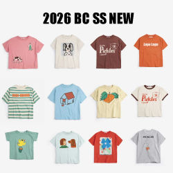 Camiseta para bebés y niños pequeños, novedad de verano 2026, camisetas para niñas, camisetas con estampado de dibujos animados, camisetas de algodón, ropa