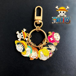 Llavero de una pieza Monkey D. Luffy Nami periféricos de animé auriculares Bluetooth encanto delicado juguete de moda regalo de joyería para amigos