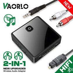Receptor y transmisor de Audio Bluetooth de baja latencia, conector auxiliar de 3,5mm, adaptador de Audio inalámbrico óptico SPDIF Hifi para PC, TV, altavoz para coche