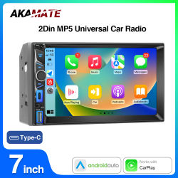 Radio de coche de 7 pulgadas, sistema Wince de 2din, reproductor MP5 con cable, CarPlay, Android, Auto, Multimedia, Autoradio, estéreo, Bluetooth, FM