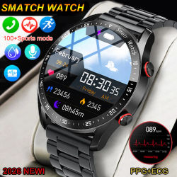 Reloj Inteligente Clásico 2026, para Hombre y Mujer, con ECG+PPG, Pantalla HD, Llamadas Bluetooth, GPS, Monitor de Ritmo Cardíaco, Resistente al Agua IP68, Deportivo