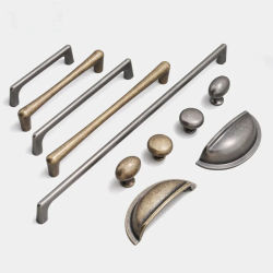 Tiradores de armario largos Vintage nórdico, tiradores de aleación de aluminio para muebles, tiradores de bronce/plateado antiguo para armario y cajón
