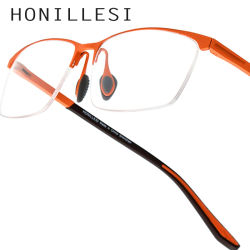FONEX HONILLESI montura de gafas de titanio para hombre, gafas ultraligeras semisin montura de diseñador de marca, gafas deportivas de alta gama 7301