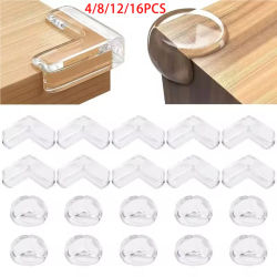 Protector de silicona para las esquinas de las mesas de seguridad para bebés, cubierta protectora de bordes de muebles, protectores de bordes anticolisión transparentes para niños