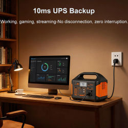 Estación de Energía Portátil Gaiaray de 500W, Generador Solar de Onda Sinusoidal Pura, Batería LiFePO4 de 460.8Wh, Planta de Energía con UPS de 220V CA, Banco de Energía para Casa, Camping y RV