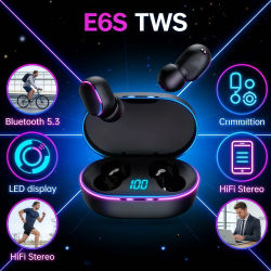 Los auriculares Bluetooth E6STWS son auriculares inalámbricos de música Bluetooth y auriculares con cancelación de ruido adecuados para Android e ios