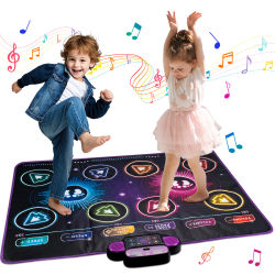 Manta de baile para niños, estera de baile electrónica, modo de jugadores dobles con 9 niveles, manta musical para suelo de chico, juguetes educativos, regalos de navidad
