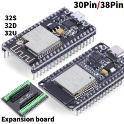 Placa de Desarrollo ESP32 con WiFi+Bluetooth, Consumo de Energía Ultrabajo, Doble Núcleo -32S 32-32D/32U32, Placa de Expansión
