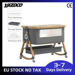 Elegante Cuna para Bebé 2026 Multifuncional, Plegable, Ajustable en Altura, Portátil, Móvil, Cuna Mecedora para Bebés, Cama para Dormir para Recién Nacidos, para el Hogar, el Dormitorio, Viajes