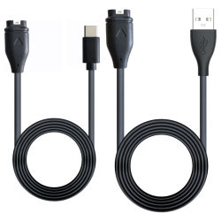 Cargador de repuesto USB para Garmin Vivosmart 5, Garmin Vivomove 3/3S Style Sport USB-C Smartwatch Cable de carga
