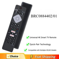 BRC0884402/01 Reemplazo de control remoto para Philips Ambilight 4K Smart LED TV 75PUS6754/12 65PUS6754/12 65PUS6704/12 55PUS6754