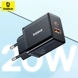 Baseus 20W PD cargador de carga rápida QC4.0 QC3.0 USB tipo C cargador para iPhone 15 14 13 12 11 Xiaomi cargador de teléfono cargador rápido