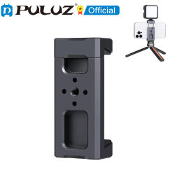 PULUZ-Soporte de abrazadera de teléfono de aleación de aluminio con agujero de tornillo 1/4 para teléfonos iPhone / Samsung/Huawei, 6,5 cm a 9cm