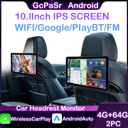 GcPaSr Android Auto CarPlay pantallas de coche Monitor de asiento trasero para reposacabezas pantalla de TV WiFi película/Netflix/Youtube reproductor de vídeo en línea