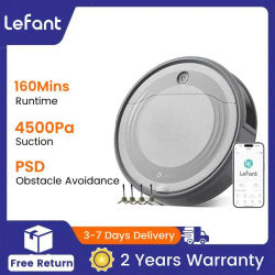 Robot aspirador Lefant M310 4500PA potente succión 180 minutos, Control por aplicación/Alexa Ideal para pelo de mascotas y suelos duros