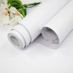 Papel tapiz mate impermeable de 55cm de ancho, pegatinas autoadhesivas de vinilo blanco para muebles de pared, papel de Contacto para sala de estar, decoración del hogar