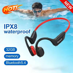 Auriculares de Conducción Ósea 2026, Bluetooth 5.4 con Micrófono, Impermeables, para Ejercicio, Fitness, Natación, Deportes, Inalámbricos, Nuevos