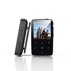 Reproductor MP3 con Clip Bluetooth Q03 con tecla táctil de 16GB para deportes, reproductor de música con Clip para niños, compatible con tarjeta TF de hasta 128GB