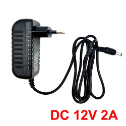 Adaptador de corriente AC 100-240V, entrada DC, salida, cargador, UE/EE. UU., 12V, adaptador Universal, enchufe Convertidor para cámara DVR LED Robot LED
