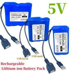 Nuevo microordenador recargable de un solo Chip para lámpara LED para exteriores con batería de litio de 5V 6800mAh-12800mAh, ventilador USB, Altavoz Bluetooth