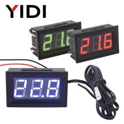 Termómetro Digital LED DC 5V-12V 0,56 ", Detector de temperatura, Monitor, medidor de Panel con Sensor de sonda para acuario incubadora de coche