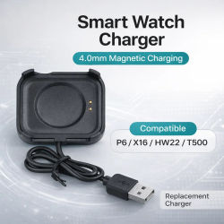 Cargador magnético para reloj inteligente, Cable de carga USB de 4,0mm, base de carga para P6 X16 HW22 T500 Plus X8 Plus, cargador de repuesto para reloj inteligente