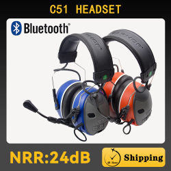 Auriculares EARMOR-C51-Electronic con cancelación de ruido, equipo de comunicación táctica, auriculares protectores, Bluetooth 5,1