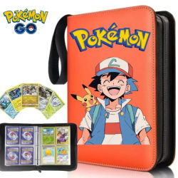 Carpeta de Cartas Coleccionables Portátil de Pokémon con Cierre de Pikachu, Figura de Anime, Accesorio Coleccionable, Libro de Colección de Cartas, Impermeable