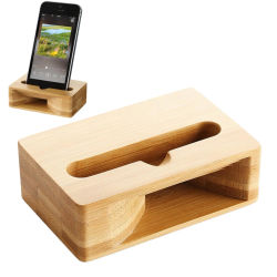 Amplificador de altavoz de madera para teléfono, soporte para teléfono móvil de madera Natural de escritorio, base para altavoz, llamadas claras, reproductor de Audio y música