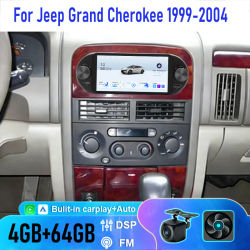 Radio para Auto de 6.8'' con 4+64GB para Jeep Grand Cherokee 1999-2004, GPS, Bluetooth, 2DIN, Android 15, Carplay Inalámbrico, Control desde el Volante