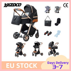 Sistema de viaje para cochecito de bebé 3 en 1 con asiento de seguridad para bebés, malla transpirable para el verano, estructura ligera y duradera de aluminio de grado aeroespacial, diseño compacto