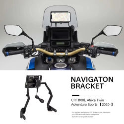 Soporte para teléfono móvil, cargador USB para Honda Africa Twin CRF 1100L CRF1100L CRF1100, placa de navegación deportiva de aventura, soporte adaptador