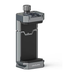 Soporte de teléfono de aluminio para trípode, soporte de trípode para teléfono ajustable con zapata fría y placa de liberación rápida Arca Swiss