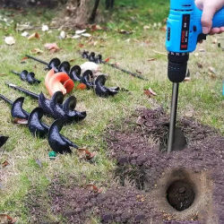 Juego de brocas de Metal, herramientas de jardinería de acero, varilla en espiral, excavación de suelo suelto, plantación de flores y árboles, herramienta de plantas