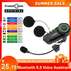 Auriculares Inalámbricos para Casco de Motocicleta FreedConn, Auriculares Bluetooth Impermeables para Motocicletas, Comunicador para Cascos de Motocicleta