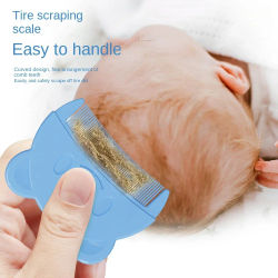 Peine para bebé recién nacido, elimina la escala Fetal, bonito oso en forma de bebés, niños y niñas, champú para el cabello Fetal, peine suave