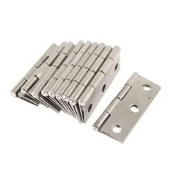 Bisagra plegable a tope, bisagras de acero inoxidable, puertas de armario de mesa, ventanas, caja de madera, bisagra plana para accesorios de muebles de cocina, 2 uds.