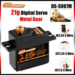 DSPOWER 21g Metal Gear Micro servomotor Digital 4,8 ~ 6,0 V 4,2 KG de torsión para 1/18 1/16 coches Rc Mjx Hyper Boat Robot Accesorios