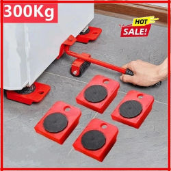 Juego de Herramientas para Mover Muebles, Rodillos de Transporte, Barra con Ruedas para Levantar y Mover Objetos Pesados, Herramienta Manual