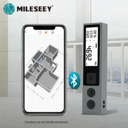 MILESEEY Laser Trena 30M 40M medidor de distancia láser Bluetooth Trenaa medidor lector cinta herramientas de medición